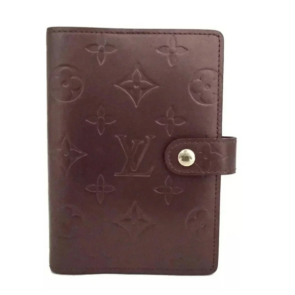 Louis Vuitton Accessories - $119 Authentic Louis Vuitton Monogram Mat Agenda PM Notebook Cover Maroon FIRM